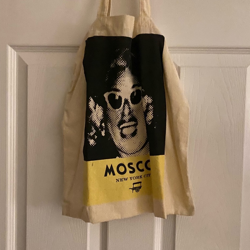 Moscot New York City Graphic Tote Bag - Black and Yellow